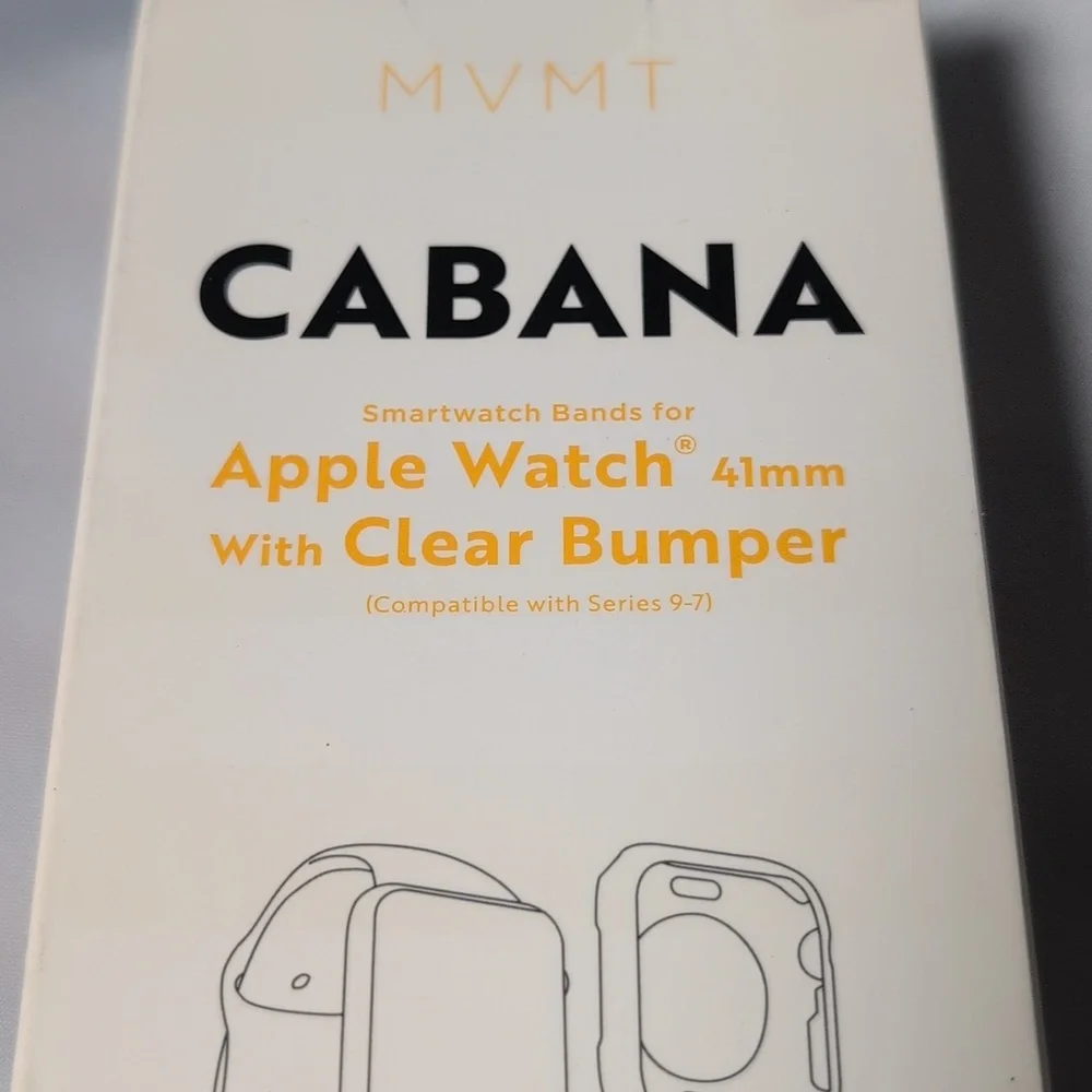 MVMT Cabana Apple Watch 41mm Band Series 9-7 Gold/White